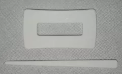 Tuchnadel rechteckig weiß