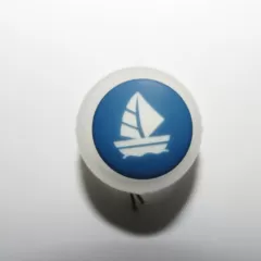 Knopf Seegelboot - 15 mm