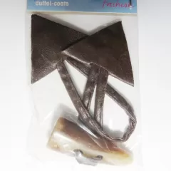 Dufflecoatverschluss braun - 130 mm