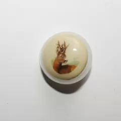 Knopf mit Rehbock - Kunststoff
