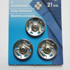 Druckknöpfe 21 mm - silberfarben