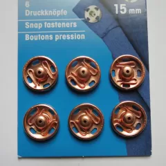 Druckknöpfe 15 mm - roségold