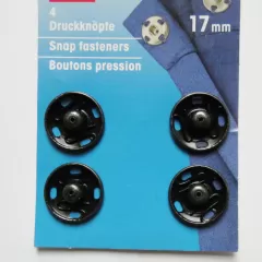 Druckknöpfe 17 mm - schwarz