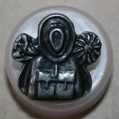 Knopf Rucksack und Hut - Metall