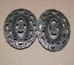 Ornamentverschluss oval - 80 mm