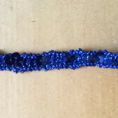 Pailettenborte glitzernd - blau