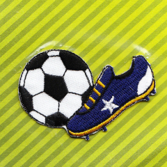 Applique Soccer Cleat and Ball