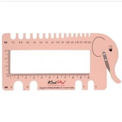 Knit Pro Needle and Hook Gauge - pink