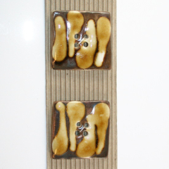 Buttonmade - Quadrate beige-braun