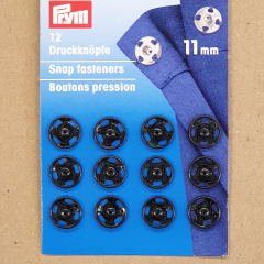 Druckknöpfe 11 mm - schwarz