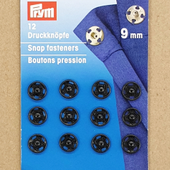 Druckknöpfe 15 mm - schwarz