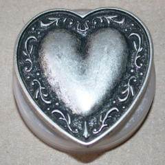 Knopf Großes Herz - Metall
