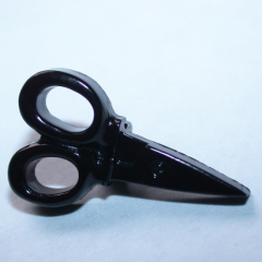 Knopf mit Öse - Schere schwarz