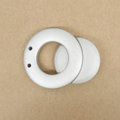 Magnetic Clasp round matt silver