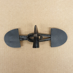 Dufflecoatverschluss schwarz - 110 mm